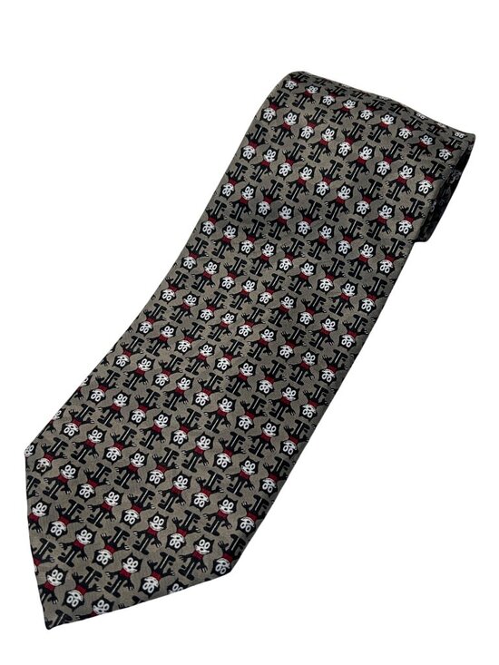 Vintage Felix The Cat Silk Tie By Balancine Hot Cakes - Picture 2 of 6